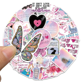 Taylor Swift Pink Stickers Pack-GraffitiWallArt