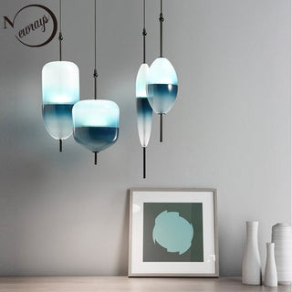 Tear Drops Style Glass Pendant Lights for Living Room-GraffitiWallArt