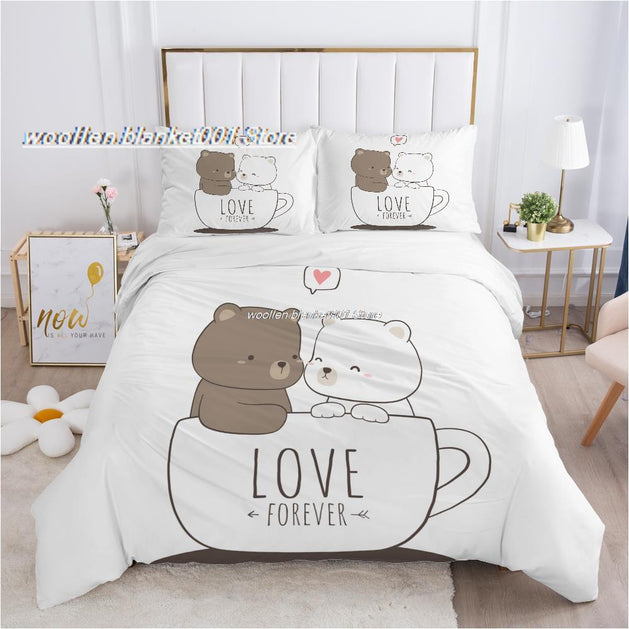 Teddy Bear Bedding Set: Soft and Cozy Night's Sleep-GraffitiWallArt