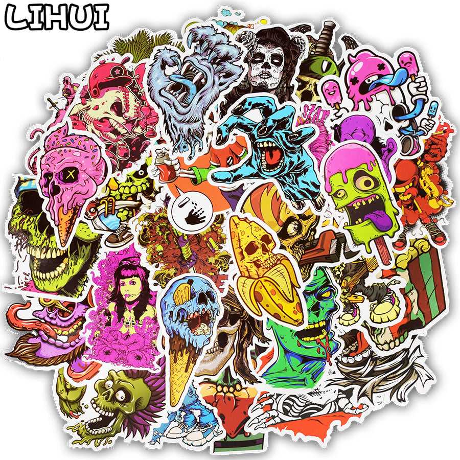 Terror Series Stickers Pack – Spooky and Dreadful Designs-GraffitiWallArt