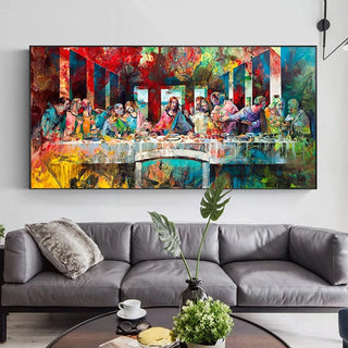 The Last Supper By Da Vinci Canvas Wall Art-GraffitiWallArt