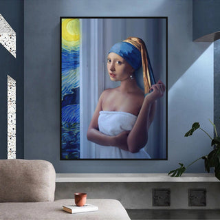 The Milkmaid Unique Canvas Wall Art-GraffitiWallArt