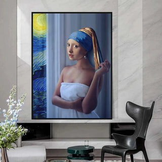 The Milkmaid Unique Canvas Wall Art-GraffitiWallArt