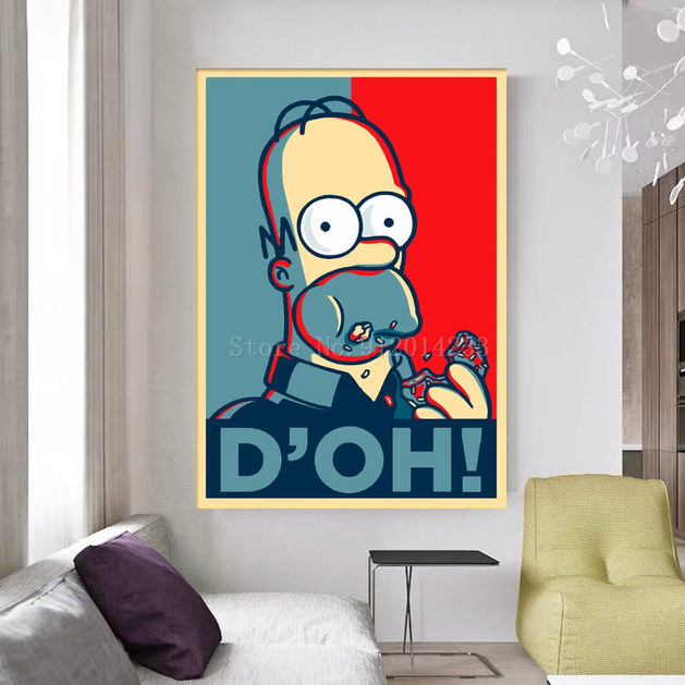 The Simpsons D'OH! Canvas Wall Art