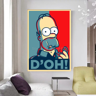 The Simpsons D'OH! Canvas Wall Art-GraffitiWallArt