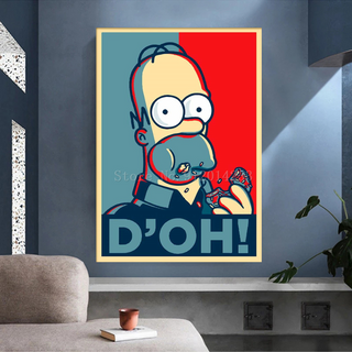 The Simpsons D'OH! Canvas Wall Art-GraffitiWallArt