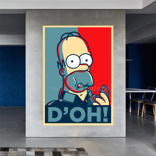 The Simpsons D'OH! Canvas Wall Art-GraffitiWallArt