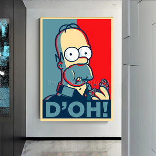 The Simpsons D'OH! Canvas Wall Art-GraffitiWallArt