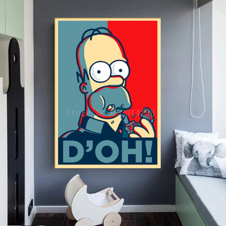 The Simpsons D'OH! Canvas Wall Art-GraffitiWallArt