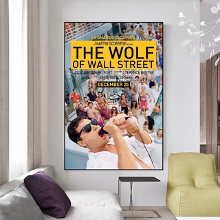 The Wolf of Wall Street Leonardo Dicaprio Canvas Wall Art-GraffitiWallArt