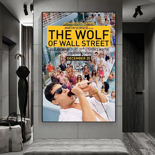 The Wolf of Wall Street Leonardo Dicaprio Canvas Wall Art-GraffitiWallArt