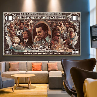 The Wolf of Wall Street Leonardo Dicaprio Canvas Wall Art-GraffitiWallArt