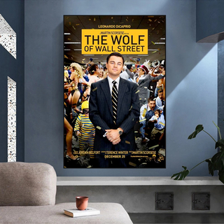 The Wolf of Wall Street Leonardo Dicaprio Canvas Wall Art-GraffitiWallArt