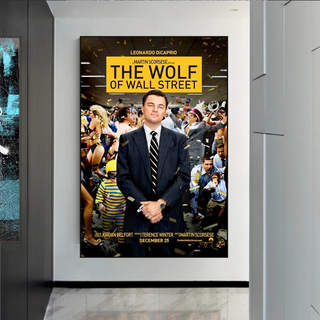 The Wolf of Wall Street Leonardo Dicaprio Canvas Wall Art-GraffitiWallArt