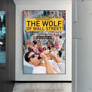 The Wolf of Wall Street Leonardo Dicaprio Canvas Wall Art-GraffitiWallArt