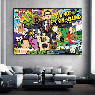 The Wolf of Wall Street Leonardo Dicaprio Canvas Wall Art-GraffitiWallArt