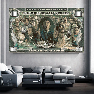 The Wolf of Wall Street Leonardo Dicaprio Canvas Wall Art-GraffitiWallArt