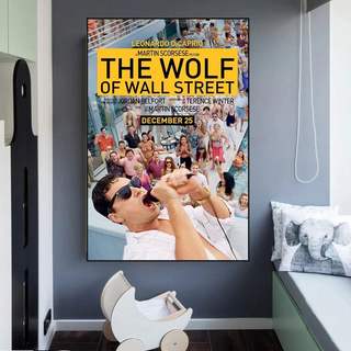 The Wolf of Wall Street Leonardo Dicaprio Canvas Wall Art-GraffitiWallArt