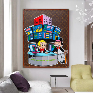 The World is Yours: Mr Monopoly Stock Exchange Wall Art-GraffitiWallArt