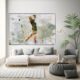 Tiger woods Golf Champion Canvas Wall Art-GraffitiWallArt