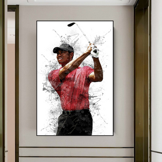 Tiger woods Golf Champion Canvas Wall Art-GraffitiWallArt