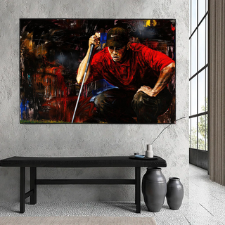 Tiger woods Golf Champion Canvas Wall Art-GraffitiWallArt