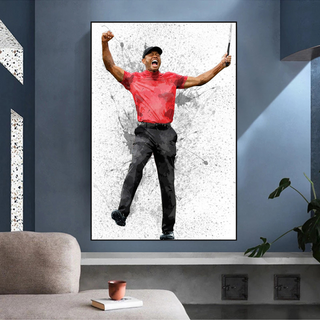 Tiger woods Golf Champion Canvas Wall Art-GraffitiWallArt