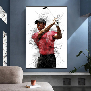 Tiger woods Golf Champion Canvas Wall Art-GraffitiWallArt