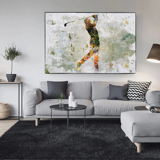 Tiger woods Golf Champion Canvas Wall Art-GraffitiWallArt