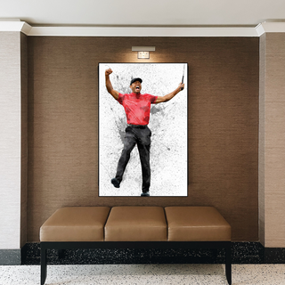 Tiger woods Golf Champion Canvas Wall Art-GraffitiWallArt