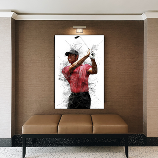 Tiger woods Golf Champion Canvas Wall Art-GraffitiWallArt