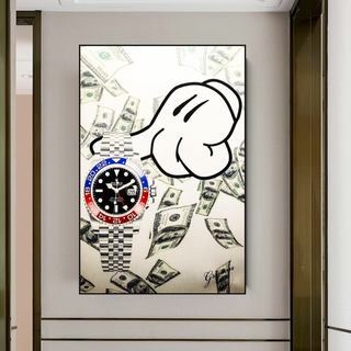 Time is Money Canvas Art: Rolex Timeless Inspiration-GraffitiWallArt