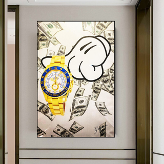 Time is Money Canvas Art: The Perfect Rolex Timepiece-GraffitiWallArt