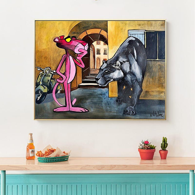 Timeless Pink Panther Poster - Whimsy in Art Form-GraffitiWallArt