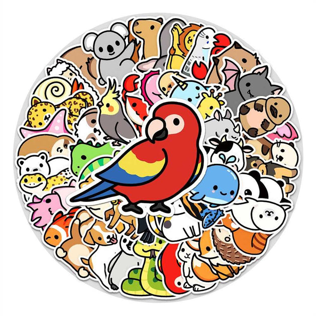 Tiny Animals Cute Birds Stickers - Adorable Collection!-GraffitiWallArt