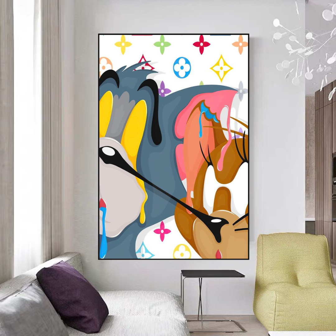 Tom and Jerry Wall Art Decor-GraffitiWallArt