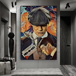 Tommy Shelby Peaky Blinders Drama Canvas Wall Art Poster-GraffitiWallArt