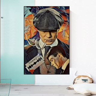 Tommy Shelby Peaky Blinders Drama Canvas Wall Art Poster-GraffitiWallArt