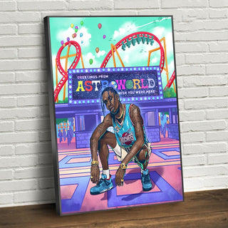 Travis Scott Canvas Art - Pop Street Art - Modern Home Decor-GraffitiWallArt