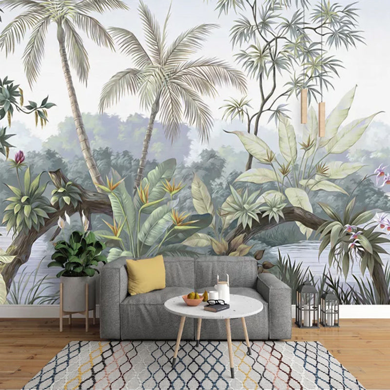 Trees Jungle Wallpaper - Exquisite Nature-Inspired Décor-GraffitiWallArt