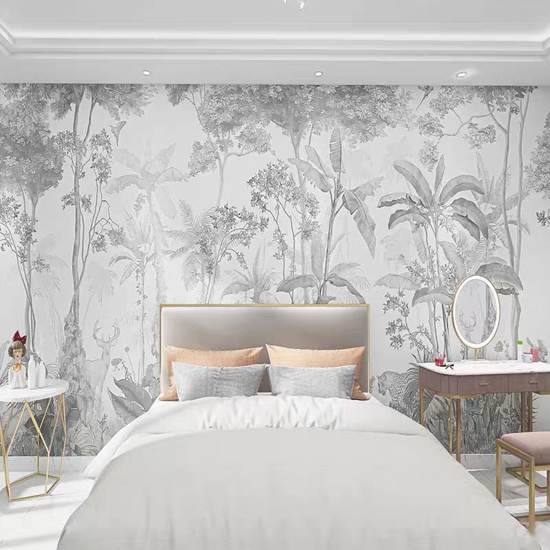 Tropical Chic Wallpaper Mural-GraffitiWallArt