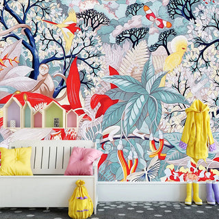 Tropical Colour of Life Wallpaper: Vibrant and Exotic-GraffitiWallArt