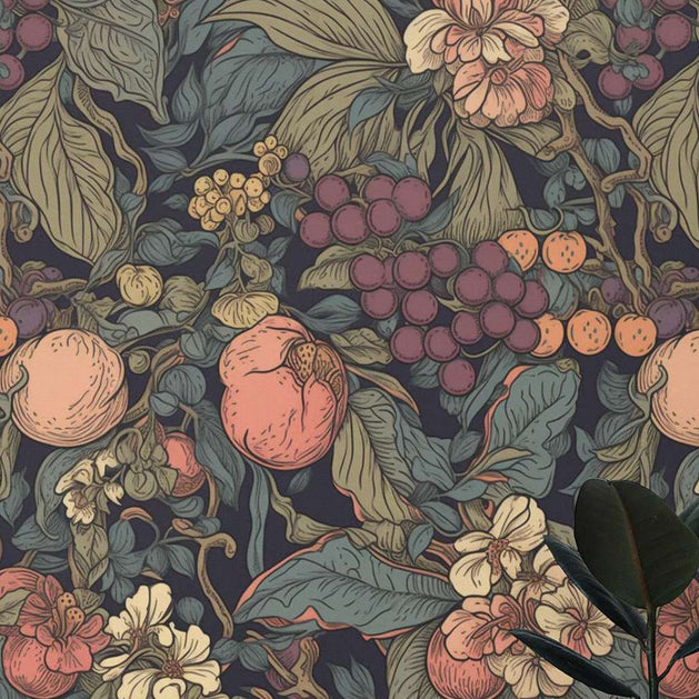 Tropical Garden of Fruits Wallpaper Mural-GraffitiWallArt