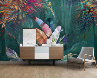 Tropical Jungle Wallpaper Mural – Transform your Space-GraffitiWallArt