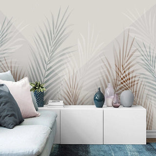 Tropical Palm Paradise Wallpaper Mural-GraffitiWallArt