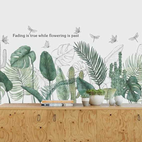 Tropical Plants Bundle: Green Leaf Wall Decal-GraffitiWallArt