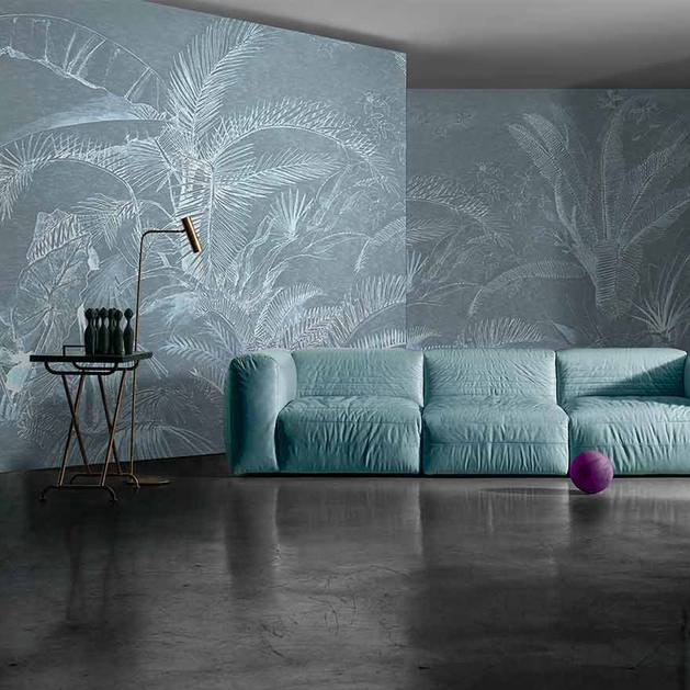Tropical Plants Wallpaper Murals - Palm Leaves Design-GraffitiWallArt