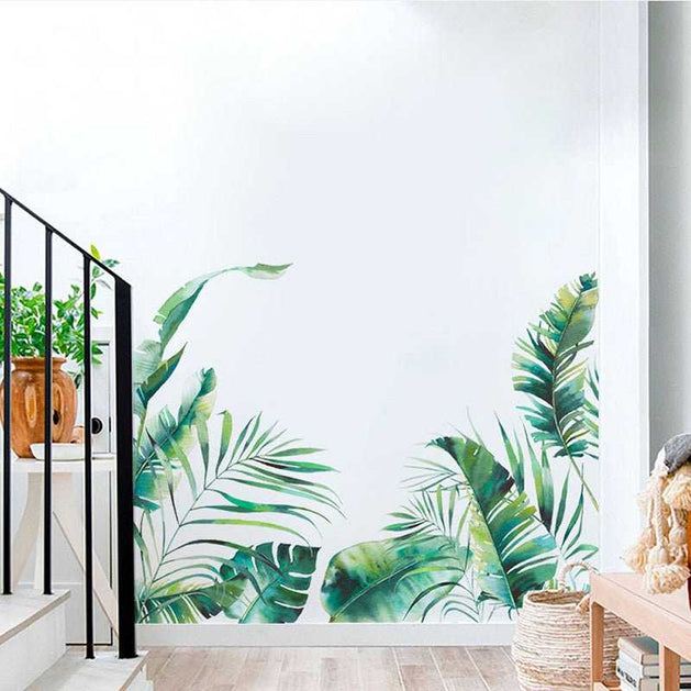 Tropical Wall Decal – Palm Tree Leaf Theme-GraffitiWallArt