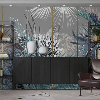 Tropical Wallpaper Mural - Lush Green Jungle Theme-GraffitiWallArt