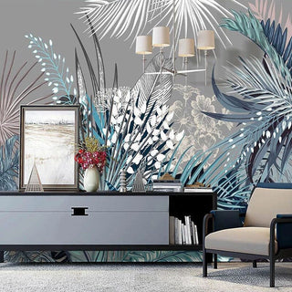 Tropical Wallpaper Mural - Lush Green Jungle Theme-GraffitiWallArt